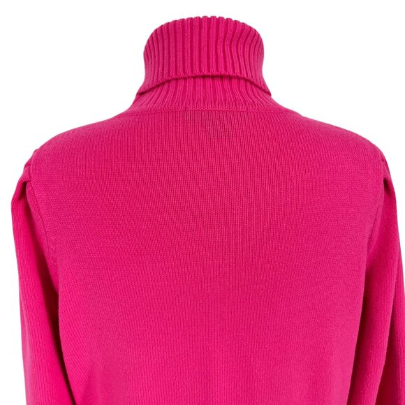 French Connection Puff Sleeve Turtleneck Sweater Pink Size Small - Picture 5 of 11